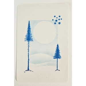 WK-207 Blauwe winterkaartjes serie