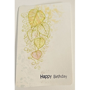WK-210 Glitter verjaardagskaart vines