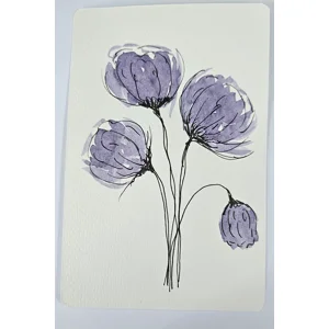 WK-215 Paarse bloemen