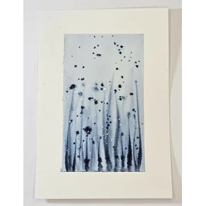 WK-256 Aquarel Kaart Abstract Blauw