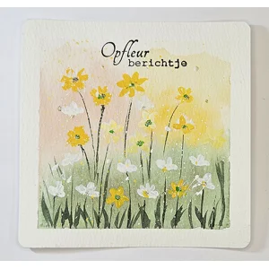 WK-261 Aquarel kaart Gele weidebloemen