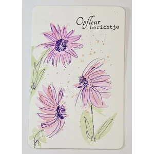 WK-266 Aquarelkaart Passiebloemen