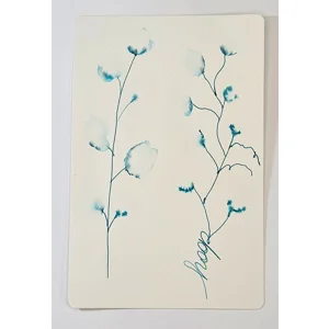 WK-270 Inktillustratie Kaart “Hoop” met Botanische Takjes