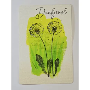 WK-272 Mixed Media Kaart met Paardenbloemen