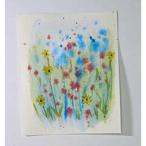 WK-311 Aquarel Bloemenveld