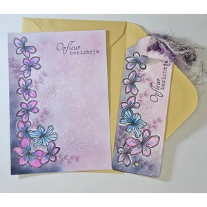WK-327 Mixed Media Kaart met Geschenklabel en Omslag