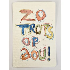 WK-331 Zo Trots op Jou Kaartje in Kleurrijke Letterstijl