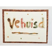 WK-333 Verhuisd Kaartje in Kleurrijke Letterstijl
