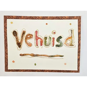 WK-333 Verhuisd Kaartje in Kleurrijke Letterstijl