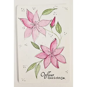 WK-339 Roze aquarel bloemen