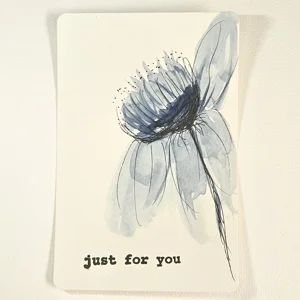 Indigo bloem met line art