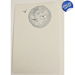 Maan met vogels