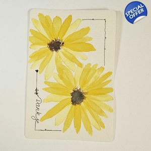 Zonnebloem Dank kaart