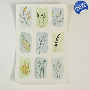 Line art botanisch 9 rasters