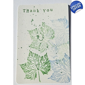 Groene blaadjes dank kaartje