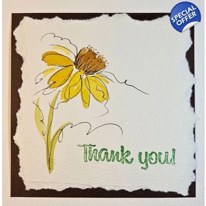 Bedankkaartje gele bloem