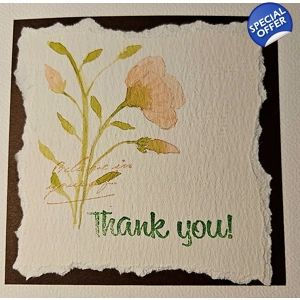 Bedankkaartje zachtroze bloem