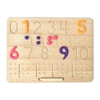 Numbers + Shapes Wooden Double Sided Tracing Board-CosmoKool Montessori