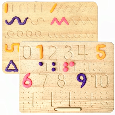 Numbers + Shapes Wooden Double Sided Tracing Board-CosmoKo.. Numbers + Shapes Wooden Double Sided Tracing Board-CosmoKo..