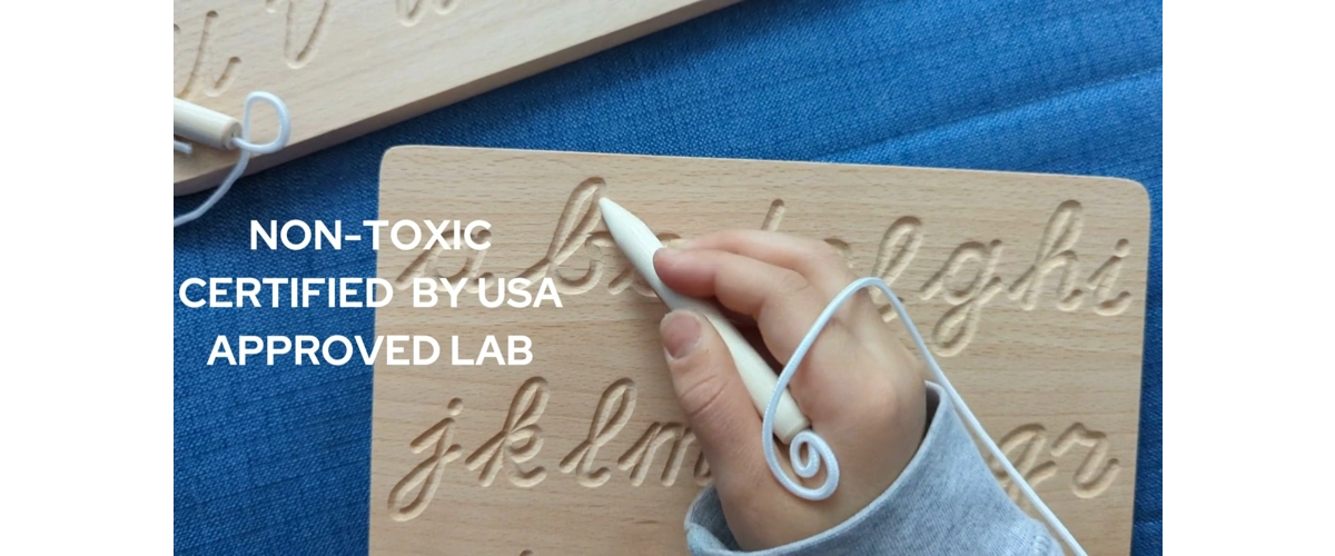 CosmoKool Alphabet Cursive Tracing Board Montessori Homeschool