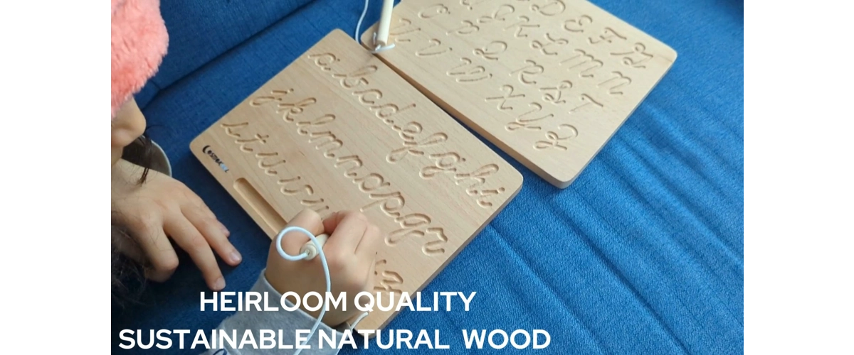 CosmoKool Alphabet Cursive Tracing Board Montessori Homeschool