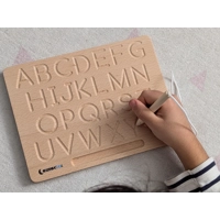 UPPERCASE lowercase ABC Alphabet Tracing Board | Reversible Wooden Montessori ABC Letter-CosmoKool