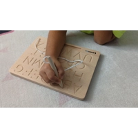 UPPERCASE lowercase ABC Alphabet Tracing Board | Reversible Wooden Montessori ABC Letter-CosmoKool