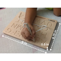 UPPERCASE lowercase ABC Alphabet Tracing Board | Reversible Wooden Montessori ABC Letter-CosmoKool
