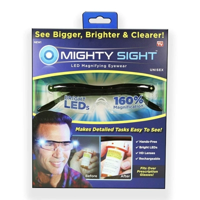 Gafas con Aumento LED Mighty Sight - Aumento del 160% para una Visión Clara y Iluminada Gafas con Aumento LED Mighty Sight - Aumento del 160% para una Visión Clara y Iluminada