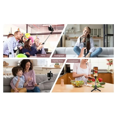 Palo de Selfie Inalámbrico con Trípode, Luz LED y Mando Bluetooth – Profesional, Compacto y Plegable Palo de Selfie Inalámbrico con Trípode, Luz LED y Mando Bluetooth – Profesional, Compacto y Plegable