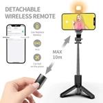 Palo de Selfie Inalámbrico con Trípode, Luz LED y Mando Bluetooth – Profesional, Compacto y Plegable Palo de Selfie Inalámbrico con Trípode, Luz LED y Mando Bluetooth – Profesional, Compacto y Plegable