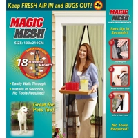 Magic Mesh Cortina Magnética Antimosquitos - Mosquitera 210x100 cm Negro