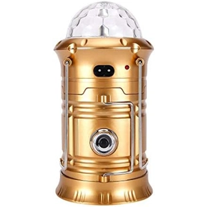 Linterna Camping LED Recargable con Control de Voz y Bola de Cristal Multicolor