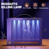 Lámpara Antimosquitos Eléctrica Recargable Blanca - Trampa Silenciosa con Luz UV, Interior y Exterio