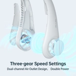 Ventilador de Cuello Portátil - Ventilador Personal Recargable con Batería de 4000 mAh Ventilador de Cuello Portátil - Ventilador Personal Recargable con Batería de 4000 mAh