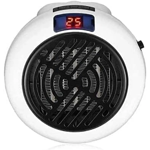 Mini Estufa Calentador Eléctrico 1350W - Enchufe Calefactor con Mando a Distancia y Pantalla LED
