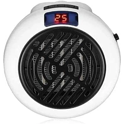 Mini Estufa Calentador Eléctrico 1350W - Enchufe Calefactor con Mando a Distancia y Pantalla LED Mini Estufa Calentador Eléctrico 1350W - Enchufe Calefactor con Mando a Distancia y Pantalla LED