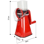 Rallador de Queso Rotativo con 3 Cuchillas de Acero Inoxidable - Cortador Redondo Multifuncional par Rallador de Queso Rotativo con 3 Cuchillas de Acero Inoxidable - Cortador Redondo Multifuncional par