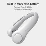 Ventilador de Cuello Portátil - Ventilador Personal Recargable con Batería de 4000 mAh Ventilador de Cuello Portátil - Ventilador Personal Recargable con Batería de 4000 mAh