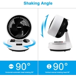 Ventilador Turbo Silencioso de Mesa con Circulación de Aire 3D - Temporizador, Mando a Distancia y O Ventilador Turbo Silencioso de Mesa con Circulación de Aire 3D - Temporizador, Mando a Distancia y O