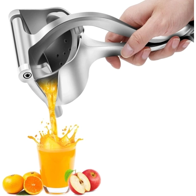 Exprimidor Manual de Frutas en Acero Inoxidable - Exprimidor de Limón y Naranja con Filtro Desmontab Exprimidor Manual de Frutas en Acero Inoxidable - Exprimidor de Limón y Naranja con Filtro Desmontab