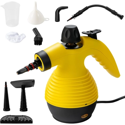 Vaporeta de Limpieza de Mano Portátil Multiusos - Con 9 Accesorios para Todo Tipo de Superficies Vaporeta de Limpieza de Mano Portátil Multiusos - Con 9 Accesorios para Todo Tipo de Superficies