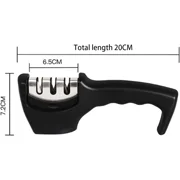 Afilador de Cuchillos Profesional - Sistema de Afilado en 3 Etapas para Cuchillos de Acero, Cerámica
