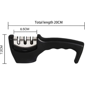 Afilador de Cuchillos Profesional - Sistema de Afilado en 3 Etapas para Cuchillos de Acero, Cerámica