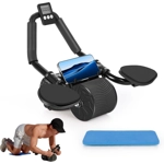 Rodillo Abdominal con Rebote Automático y Ruedas Dobles Estables - Incluye Alfombrilla para Rodillas Rodillo Abdominal con Rebote Automático y Ruedas Dobles Estables - Incluye Alfombrilla para Rodillas