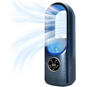 Mini Aire Acondicionado Portátil Sin Aspas – Ventilador USB 6 Velocidades con Temporizador y Luz Amb