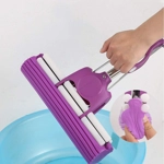 Fregona de Doble Rodillo PVA - Fregona Telescópica con Cabeza de Esponja Súper Absorbente y Cubos Se Fregona de Doble Rodillo PVA - Fregona Telescópica con Cabeza de Esponja Súper Absorbente y Cubos Se