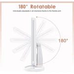 Espejo de Tocador de Maquillaje con Iluminación LED - Pantalla Táctil, 3 Aumentos y Rotación Ajustab Espejo de Tocador de Maquillaje con Iluminación LED - Pantalla Táctil, 3 Aumentos y Rotación Ajustab