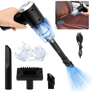 Aspiradora de Mano Inalámbrica - Mini Aspiradora para Autos, Coche, Oficina y Hogar con Carga USB