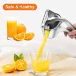 Exprimidor Manual de Frutas en Acero Inoxidable - Exprimidor de Limón y Naranja con Filtro Desmontab Exprimidor Manual de Frutas en Acero Inoxidable - Exprimidor de Limón y Naranja con Filtro Desmontab